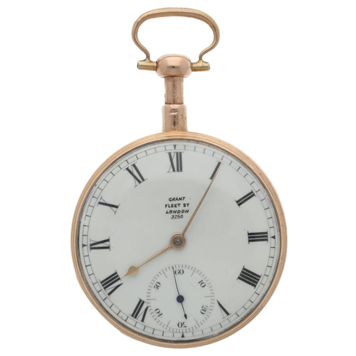 60 - Grant, Fleet Street, London - 18ct rose gold plunge quarter repeating pocket watch, London 1808, sig... 