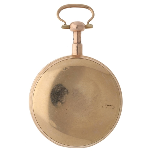 60 - Grant, Fleet Street, London - 18ct rose gold plunge quarter repeating pocket watch, London 1808, sig... 