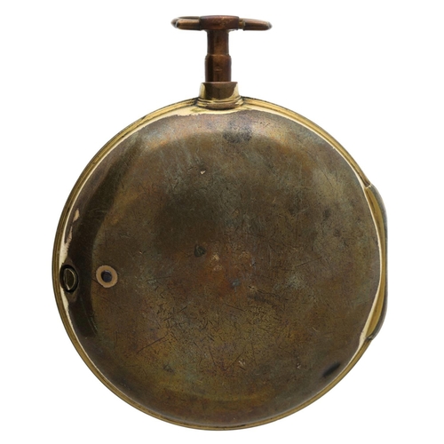 70 - Pistor, Leadenhall Street - late 18th century English 'Doctors' gilt metal verge pocket watch, signe... 