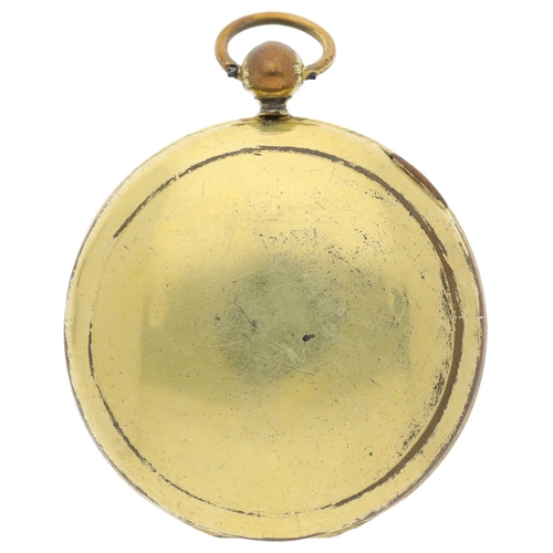 9 - Henry Harris, London - early 19th century English duplex gilt-metal pocket watch, signed fusee movem... 