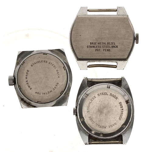 377 - Cambio Digital 'Jump Hour' gentleman's wristwatch, 35mm; together with a Original digital gentleman'... 