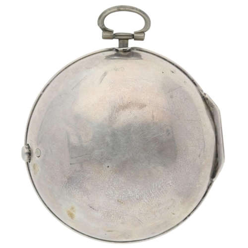 25 - Thomas Lashbrook, London - English early 18th century silver pair cased verge pocket watch, circa 17... 