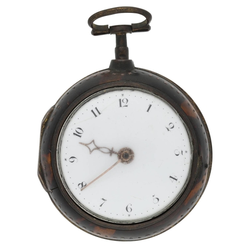 76 - Thomas Harrison, Liverpool - English late 18th century gilt metal and pair cased verge pocket watch,... 