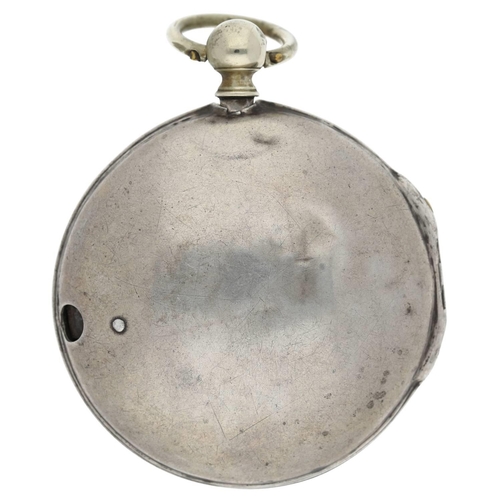 83 - George Somersall, London - George III English silver pair cased verge pocket watch, London 1764, sig... 