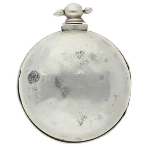 84 - Richard Williamson, London - early 18th century English pair cased verge pocket watch, the deep full... 