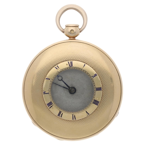 88 - Lepine, Paris - French early 19th century 18k cylinder quarter repeating half hunter pocket watch, g... 