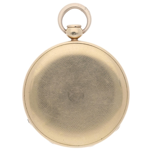 88 - Lepine, Paris - French early 19th century 18k cylinder quarter repeating half hunter pocket watch, g... 