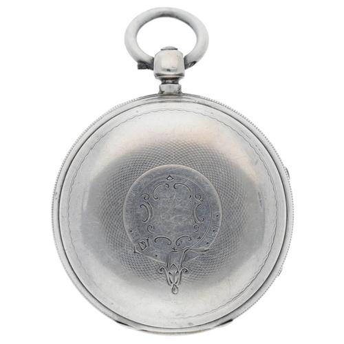 96 - D. Hill, Kirbymoorside - late Victorian silver fusee lever pocket watch, Chester 1890, signed moveme... 