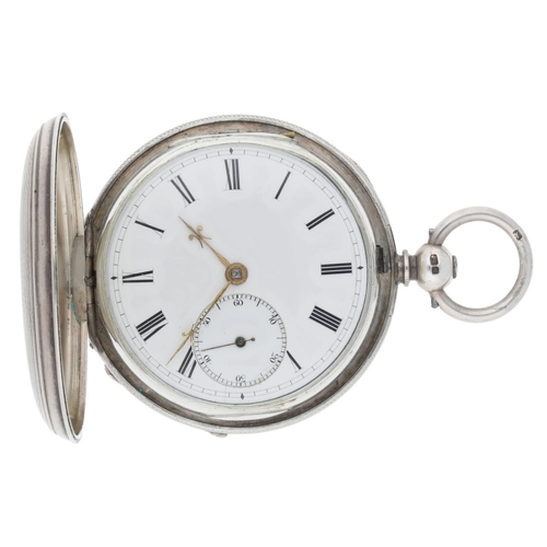 97 - Thomas Gammage, London - Victorian silver fusee lever hunter pocket watch, London 1873, signed movem... 