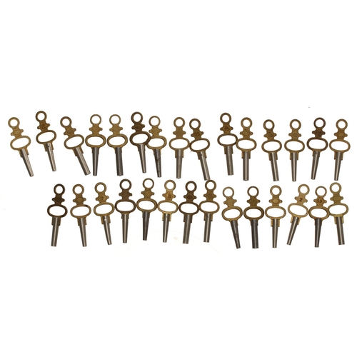 118 - Quantity of pocket watch keys, various sizes (29)