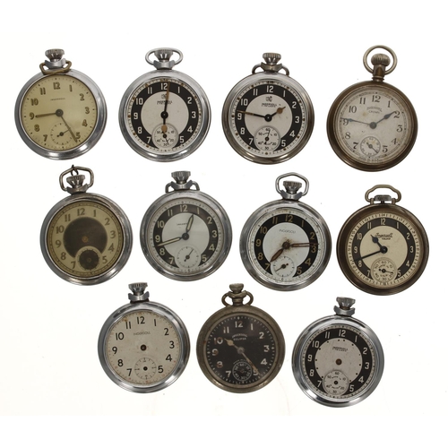 139 - Quantity of Ingersoll chrome cased pocket watches principally for repair to include Triumph, Crown a... 