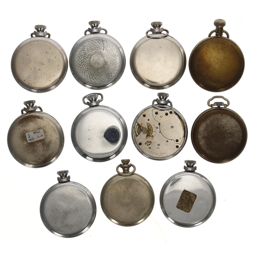 139 - Quantity of Ingersoll chrome cased pocket watches principally for repair to include Triumph, Crown a... 