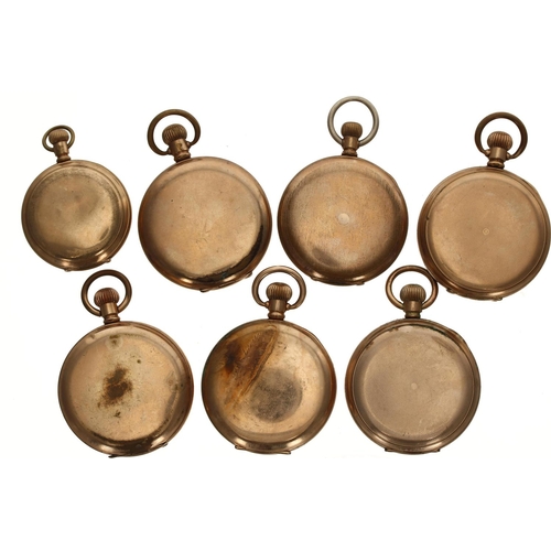 207 - Seven gold plated hunter pocket watch cases (7)