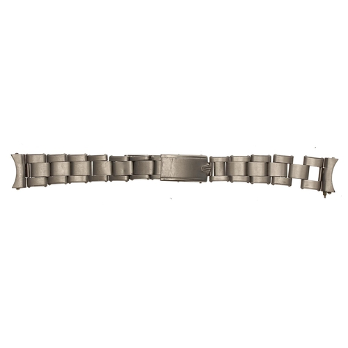 387 - Rolex Oyster rivetted expanding wristwatch bracelet, reference 6635, dated '1 65', with '51' 17mm en... 