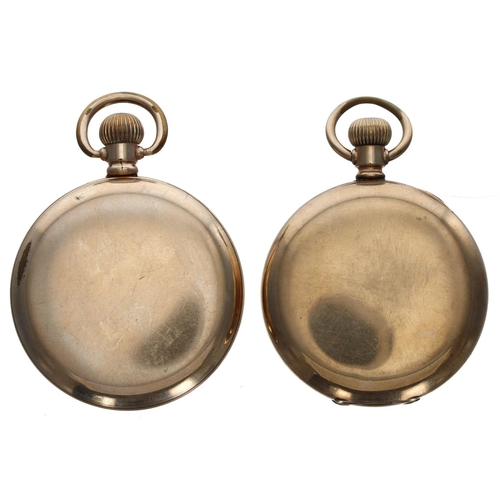 124 - Limit No. 2 gold plated lever pocket watch, within a Dennison Star case, 50mm; together with a Swiss... 