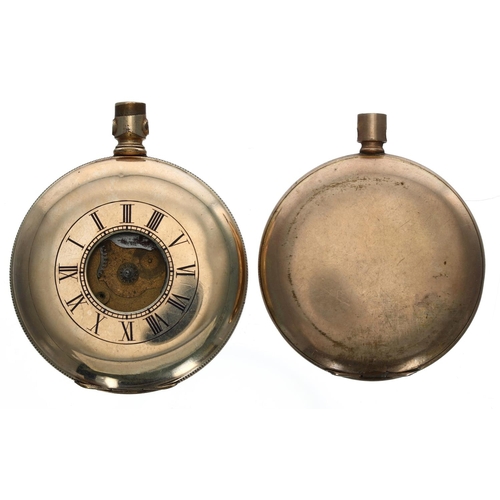 129 - American Waltham gold plated lever hunter pocket watch for repair, 52mm; together with a Lever Broth... 