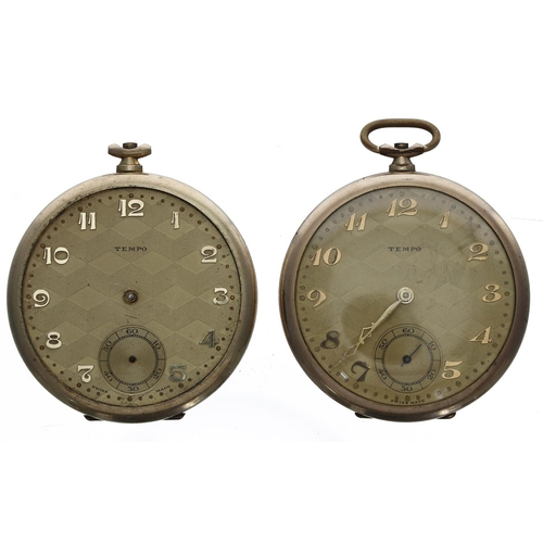 131 - Tempo rolled gold lever dress pocket watch for repair, 47mm; together with a Tempo gold filled lever... 