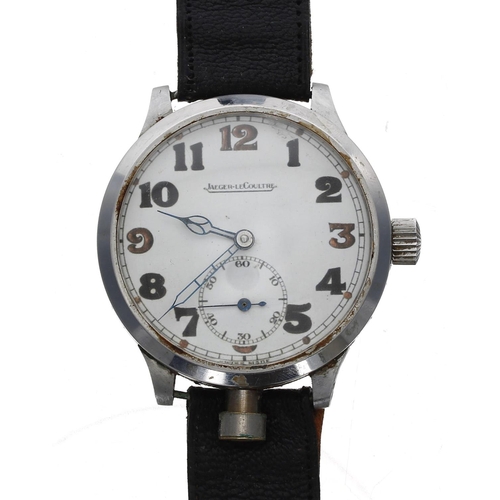 324 - Customised Military style 'pilot's' minute repeating stainless steel wristwatch, printed dial with A... 