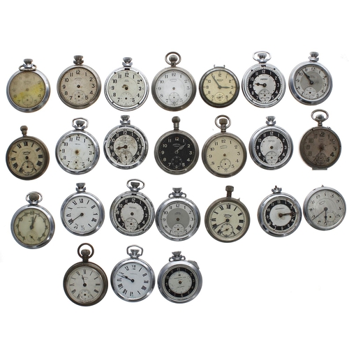 149 - Quantity of Ingersoll, Smiths and Services chrome cased pocket watches for repair/spares... 