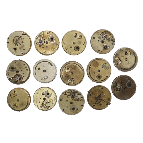 191 - Fourteen lever pocket watch movements (14)