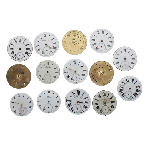 191 - Fourteen lever pocket watch movements (14)