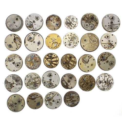 193 - Quantity of cylinder pocket watch movements (28)