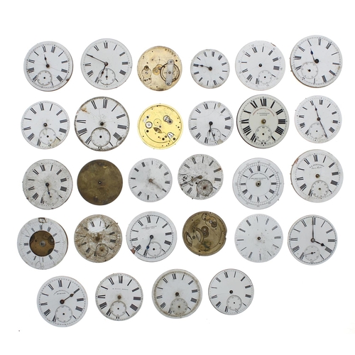 193 - Quantity of cylinder pocket watch movements (28)