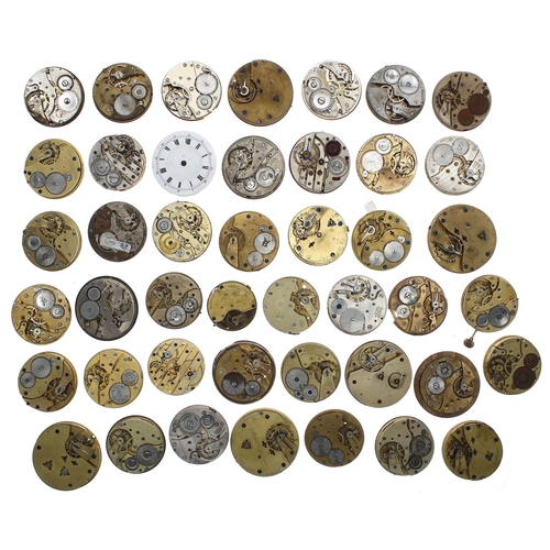 196 - Quantity of lever pocket watch movements (44)