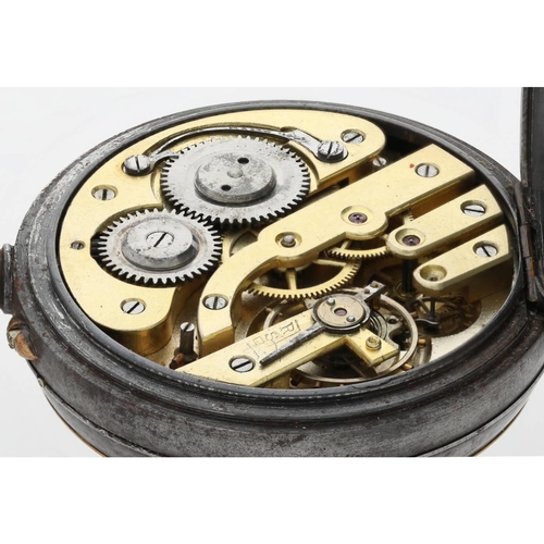 1 - Swiss gunmetal calendar lever pocket watch, pin-set gilt frosted bar movement with compensated balan... 