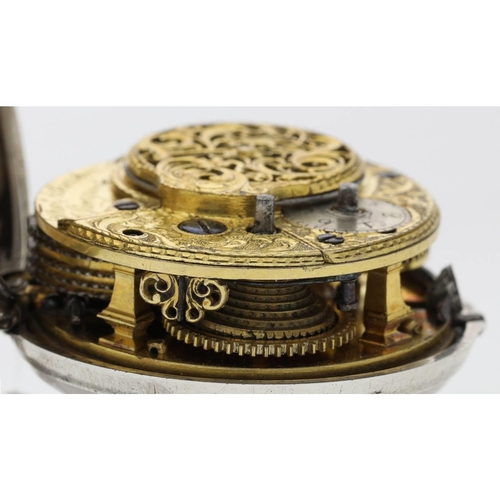 13 - Thomas Atherton, Liverpool - George III English silver pair cased verge pocket watch, London 1779, t... 