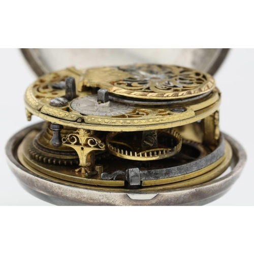 20 - George Clarke, London - mid-18th century silver pair cased verge pocket watch made for the Turkish M... 