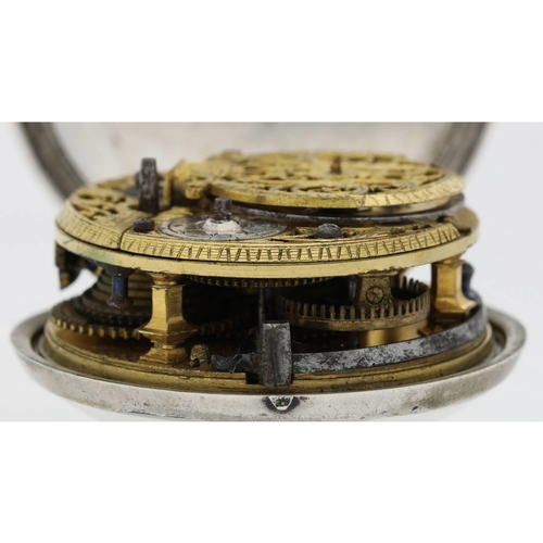 51 - George Prior, London - English 18th century silver repoussé pair cased verge pocket watch for the Tu... 