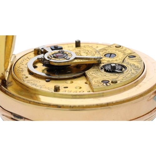 60 - Grant, Fleet Street, London - 18ct rose gold plunge quarter repeating pocket watch, London 1808, sig... 