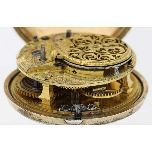 76 - Thomas Harrison, Liverpool - English late 18th century gilt metal and pair cased verge pocket watch,... 