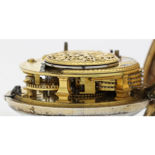 76 - Thomas Harrison, Liverpool - English late 18th century gilt metal and pair cased verge pocket watch,... 