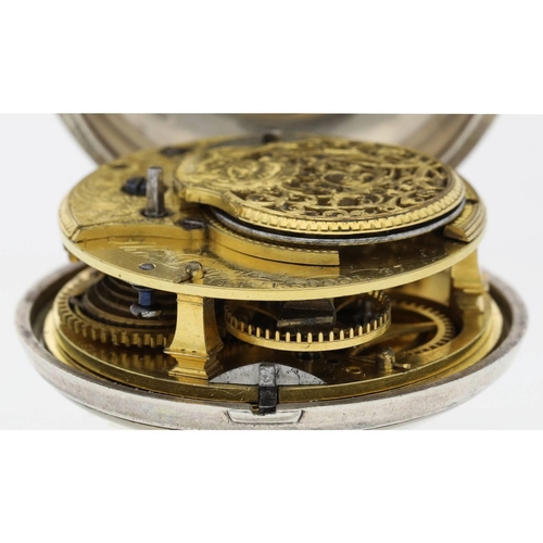 81 - Thomas Duggan, Liverpool - George III silver pair cased verge pocket watch, London 1778, signed fuse... 