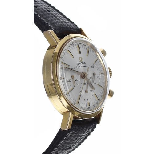 405 - Omega Seamaster Chronograph gold plated and stainless steel gentleman's wristwatch, reference no. 10... 