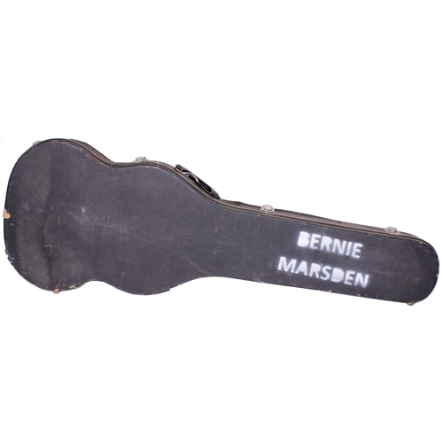 156 - Bernie Marsden - 1960s Gibson SG electric guitar hard case, bearing 'Bernie Marsden' stencil to the ... 