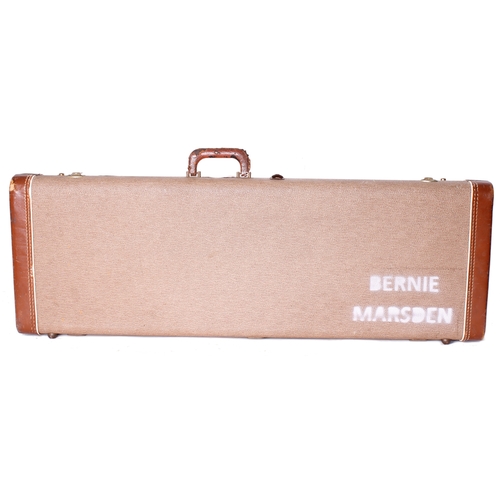 157 - Bernie Marsden - circa 1959 Fender Stratocaster electric guitar hard case, bearing a 'Bernie Marsden... 