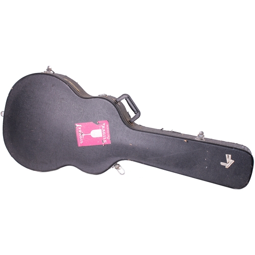 171 - Bernie Marsden - Washburn acoustic guitar hard case, inscribed 'Washburn Blonde (thin) six string' t... 