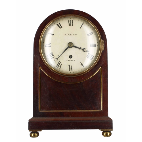 1506 - Mahogany single fusee mantel clock, the 5.5