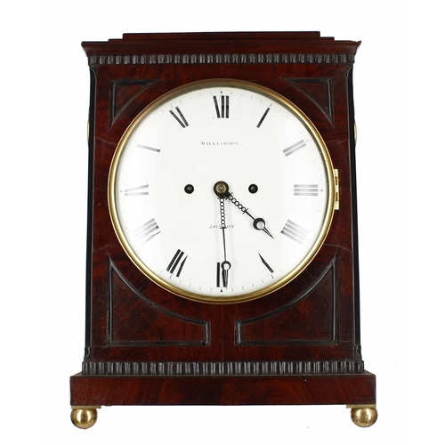 1509 - English mahogany double fusee mantel clock, the 8