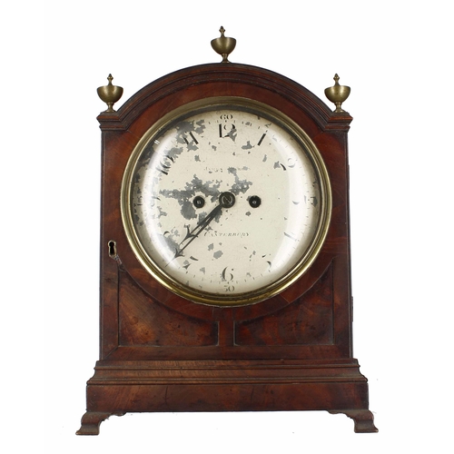 1514 - English mahogany double fusee bracket clock, the 8