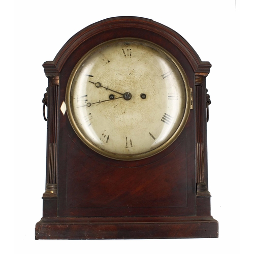 1515 - English mahogany double fusee bracket clock, the 8