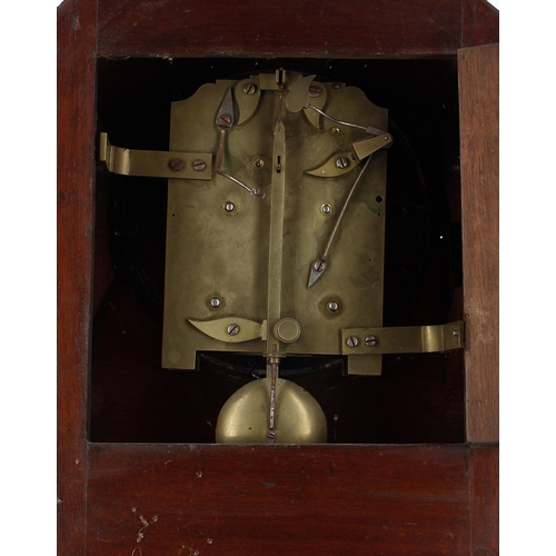 1518 - English rosewood double fusee bracket clock, the movement with locking pendulum and striking on a be... 