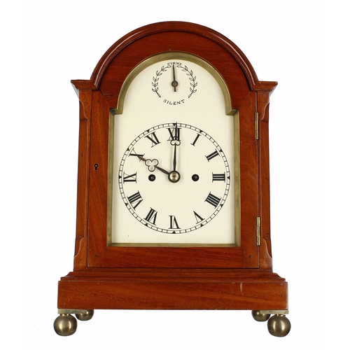 1538 - Walnut double fusee bracket clock, the 6.5