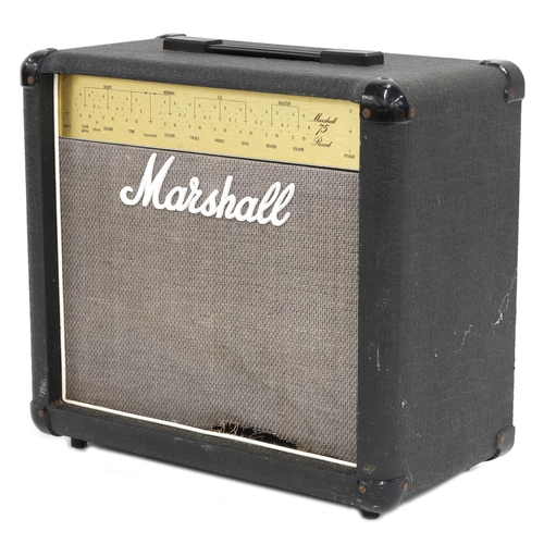 96 - Bernie Marsden - custom made guitar amplifier speaker cabinet, made with an unused Marshall 75 Rever... 