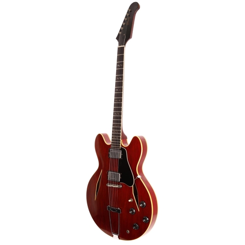 468 - 1967 Trini Lopez Standard semi-hollow body electric guitar, made in USA; Body: cherry finish, lacque... 