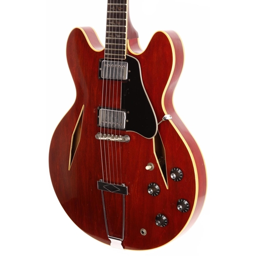 468 - 1967 Trini Lopez Standard semi-hollow body electric guitar, made in USA; Body: cherry finish, lacque... 