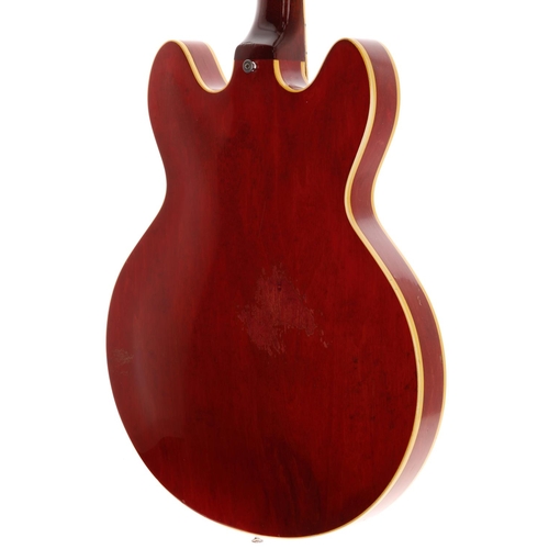 468 - 1967 Trini Lopez Standard semi-hollow body electric guitar, made in USA; Body: cherry finish, lacque... 